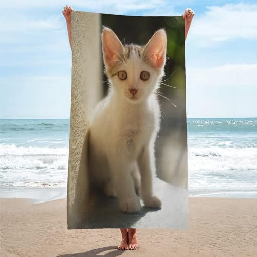 Toalla Playa Lindo Toallas Playa Grande Microfibra Anti Arena Gato Playa Toallas para NiñA NiñO Adulto Piscina Toalha de Praia Mujer Hombre 200x200cm