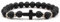 Wycian Bergkristall Armband, Armkette Herren Kreuz Perlen Lavagestein Kristall Schwarz Metalllegierung Kreuzen 19cmx8mm Elastisch 1er Naturstein für Neujahr