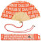 Fisura - Original handheld folding fan with message in french. wooden fan. Original holding Hand Fans. Fan with hanger included (Chaleur, red pattern)