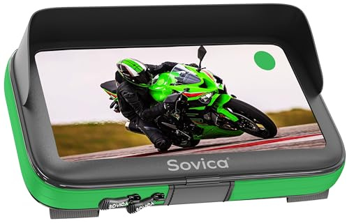 Sovica Porta cellulare moto bici impermeabile, Verde