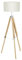 Eglo Tripod Floor lamp Bidford, Vintage floorlamp, Standing lamp Made of Natural Wood, Metal and Fabric in Beige, Living Room Lighting, Foot Switch, FSC Certified, E27 Socket