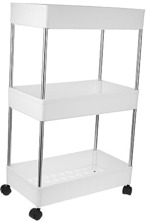 MUSISALY 1stück Lagiges Rollendes Badezimmerregal Mit Abnehmbarem Stauraum Praktischer Organizer Für Bad Küche Und Mehr Inklusive Haken Und Vielseitigen Einsatzmöglichkeiten Mit