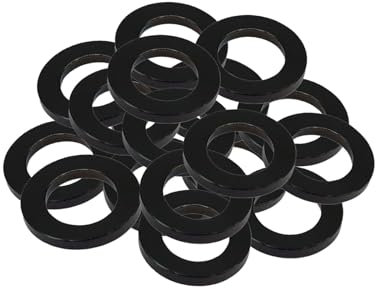 RISON-Titanium Titan Unterlegscheibe Grade 5 M8, 10 Stück Flach Sicherungsscheiben DIN125, Karosseriescheiben Dichtung Beilagscheiben Metallscheiben für Schrauben Muttern Gewindestange