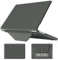 Batianda Premium PU Leder Schutzhülle für New MacBook Pro 35.6 cm 2023 2021 Release M3 M2 Chip Elegantes PU-Leder mit klappbarem Ständer, Vollschutz mit Belüftung und Anti-Rutsch-Pads, Grau