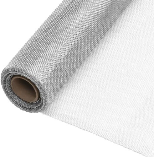 qohoio Écran en Treillis Aluminium 80x1000 cm Argenté Barriere Jardin Exterieur,Barriere Jardin,Portillon Grillage