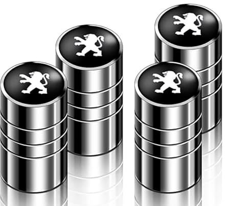 FNDYMNPG 4 Stück Auto Ventilkappen Abdeckung, für Peugeot 4007 4008 5008 GTI GT Line Boxer IOn RCZ Autoreifen Ventilkappen Tyre Valve Caps Auto Ventilkappen Zubehör,B