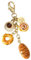 Fashionable Keychain Pendant Coffee Cup and Bread Coin Purse Charm Accessory Portable Resin Bag Decoration for Women, Alkaline 2, as described