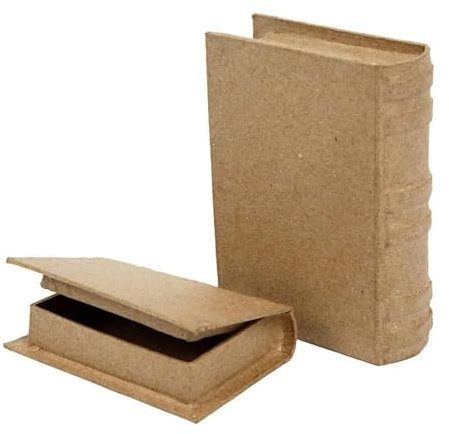 CREATIV DISCOUNT Schachtel Buchform, 2 Stück