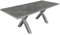 Riess Ambiente Ausziehbarer Esstisch Montreal - 160-210cm - grau Beton Design - mit X-Gestell