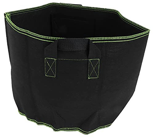 Qukaim Sac de plantation de plantes de 50 litres, pot de plantation de légumes non tissé dégradable avec poignées, noir, fournitures de jardinage
