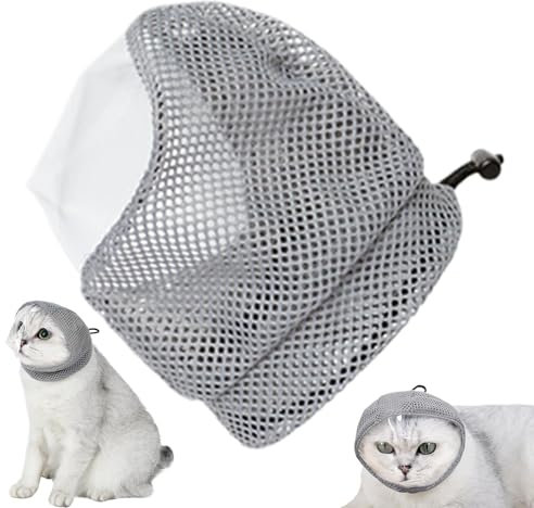 Cagoule pour chat – Casque de toilettage pour chat, cache-oreilles pour chat, soulagement de l'anxiété | Couvre-chef de toilettage réglable pour chat, cache-oreilles à capuche pour chat, couvre-tête d