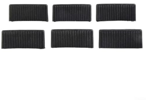 Jonikuper 6 x Lattenrostkappen, 65 mm Kunststoff-Endkappenhalter, Ersatzteile, für Metall, Leder, Holz, Tages-Etagenbetten, schwarz, Breite 6,5 cm, Höhe 0,9 cm