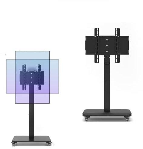 40 to 85in,Robust TV Cart Stand, Movable TV Mount Floor Support, for 35-70In/40-85In LED Flat Screen Mobile TV Stand with Wheels, Up To 100Kg
