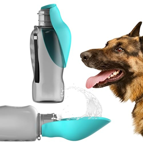 Gykutix 800ML Gourde Chien Promenade, sans BPA Portable Gourde pour Chien Chat avec Abreuvoir pour Promenades, Randonnée, Camping, l'alpinisme ou Les Voyages