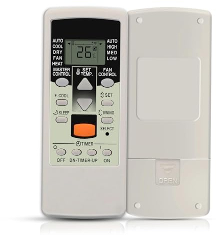 Mando a Distancia Universal Aire Acondicionado Compatible con Fujitsu y General, Funciones Avanzadas, 4 Velocidades de Ventilador, Compatible con Todos los Modelos Split, LCD Retroiluminado