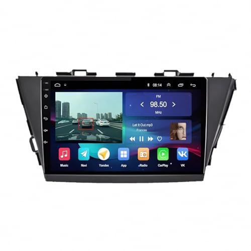 Radio Coche 2 DIN Pantalla para Toyota Prius Plus V Alpha LHD RHD 2012-2017 A-Pple Carplay & Android Auto, Autoradio Portátil Car Play con Pantalla Táctil, GPS, Bluetooth, 4 Nuclear 2G+32G