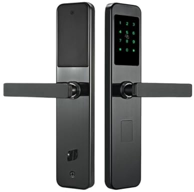 serratura porta Smart Lock for impronte digitali WiFi con maniglia Serratura elettronica biometrica for porta d'ingresso for hotel, uffici, case digitale