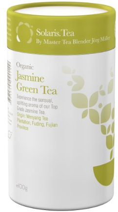 Solaris Tea Organic Loose Whole Leaf Jasmine Green Tea 100 g