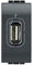 Base Cargador USB Bticino L4285Tipo A LivingLight1 modulo Antracita