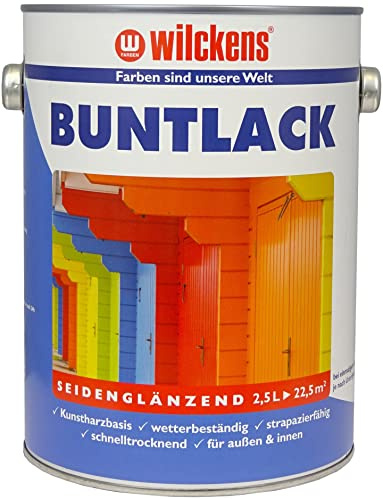 Wilckens Kunstharz Buntlack für Innen und Außen, seidenglänzend, 2,5 l, RAL 8017 Schokoladenbraun