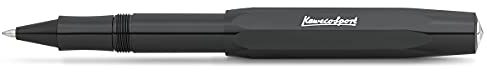 Kaweco SKYLINE SPORT Rollerball Black I Gel- / Kugelschreiber aus hochwertigem Kunststoff mit Keramikkugel I Trendiger Kuli in Schwarz I 13 g Tintenroller mit 0.7 mm Mine I Gelroller 13,5 cm