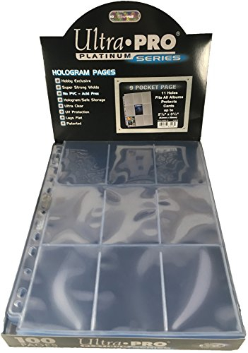 50 Ultra Pro 9-Pocket Platinum Pages Ordnerseiten für 3-Ring Album - Magic: The Gathering - Yu-Gi-Oh!