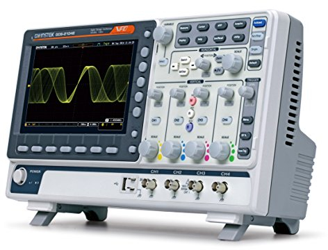 GW Instek GDS-2204E Visual Persistence Digital-Speicher-Oszilloskop mit USB-Port, 20,3 cm großes LCD-Farb-Display, Bandbreite 200 MHz, 4-Kanal, Anstiegszeit 1,75 ns