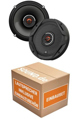 Lautsprecher Einbauset passend mit JBL GX602 | 2-Wege | 16,5cm Koax für FIAT 500 Heck