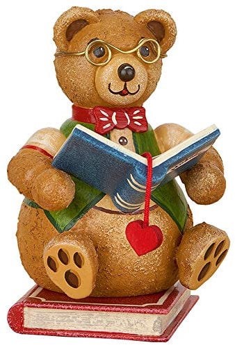 Hubrig Volkskunst Teddy Mini - Bücherwurm - 7 cm