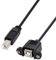 ChenYang Câble d’extension USB 2.0 Type B mâle vers femelle pour imprimante, scanner, disque dur avec vis pour montage sur panneau 50 cm