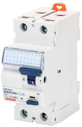 GEWISS INTERRUPTEUR DIFFÉRENTIEL - IDP - 2P 40A TYPE A INSTANTANÉ Idn=0,03A - 2 MODULES