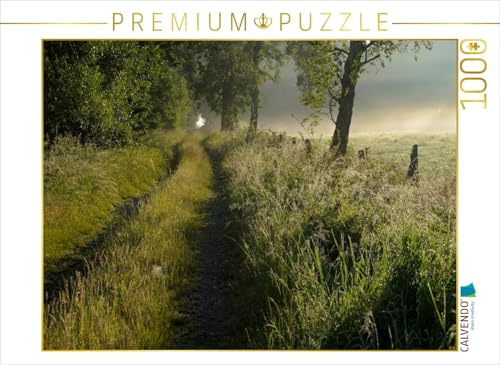 CALVENDO Puzzle Feldweg am frühen Morgen | 1000 Teile Lege-Größe 64 x 48 cm Foto-Puzzle für glückliche Stunden