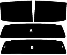 PSSC Pre Cut Rear Car Window Films fits for Ford Ranger Wildtrack 2015-Current 5% Very Dark Limo Tint