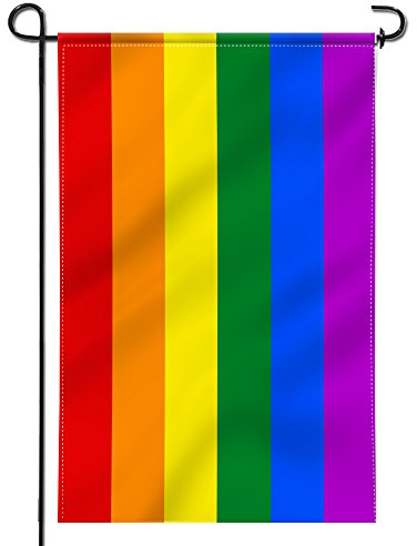 ANLEY Bandierina Da Giardino Double Face Premium, Arcobaleno Gay Pride Bandiere Da Giardino Decorative - Resistente Alle Intemperie A Doppia Cucitura - 18 x 12,5 Pollici