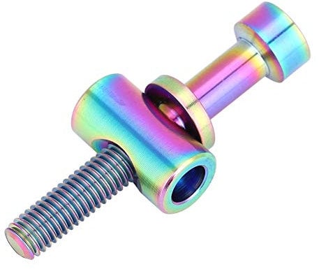 Bicycle Seatpost Screw M5x30/35/40mm Titanium Alloy Bike Seatpost Fixed Round Head Screw (M5x35-Rainbow)