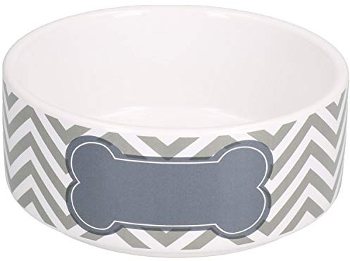 AB Tools Small Chevron Grey Puppy Small Dog Feeding Food Water Bowl 13cm/400ml