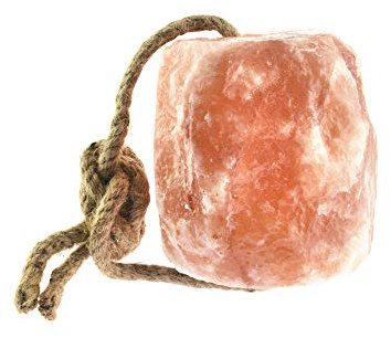 UMAID Himalayan Salt Lick 6 lbs On Rope for Horse, Deer, Goat, and Livestock Animals - Himalayan Salt Block 1 Pack