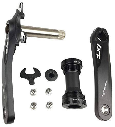 BNVB Bike Crank Arm Set， 170mm 105 BCD Mountain Bike Crank Set with Bottom Bracket Crank and Chainring Bolts for MTB BMX Road Bicyle, Compatible with Shimano, FSA, Gaint (Black)