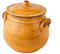 BRANDANI Pentola Legumiera con Coperchio in Terracotta Gialla Antiaderente da Fuoco