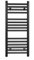 Myhomeware 300mm Wide Straight Black Heated Bathroom Towel Rail Radiator For Central Heating Designer UK (300 x 800mm)
