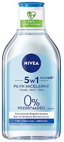 NIVEA Erfrischendes Mizellar Flüssigkeit mit Aminosäurekomplex und Vitamin für normale und Mischhaut 400ml