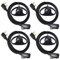 HYS Auricolare a forma di D con microfono PTT Button Headset compatibile con Retevis Kenwood Baofeng UV-5R UV-82 BF-888S Wouxun Walkie Talkie (confezione da 4)