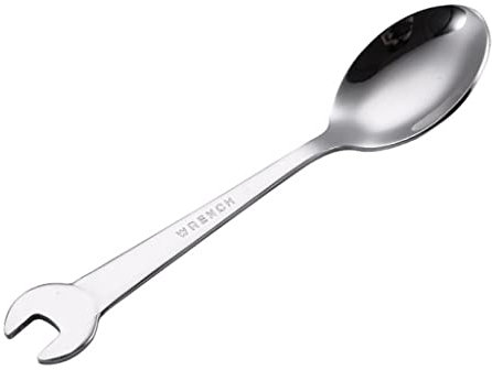 LIZHILIAN 304 Stainless Steel Spanner Spoon Fork Creative Wrench Shape Dinnerware Tableware Kitchen Cooking Accessories Tools