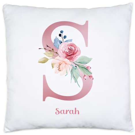 Kiddle-Design Kissen mit Name & Buchstabe Personalisiert | 40x40cm inkl. Füllung | Buchstabenkissen Namenskissen Anfangsbuchstabe Monogramm Initiale