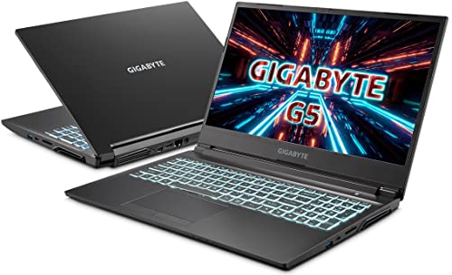 Gigabyte G5 Gaming Laptop, Intel Core i5 11400H, GeForce RTX 3060, 15,6 144Hz Display, DOS G5 KD-52DE123SD, Schwarz