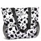 HOMESPON Große Wasserdichte Strandtasche mit Reißverschluss und Taschen für Damen (Kuh-Print)