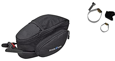 KLICKFix Unisex-Adult Contour Magnum SA Satteltasche, Schwarz, One Size & Zubehör Contour Adapter, Schwarz, One Size