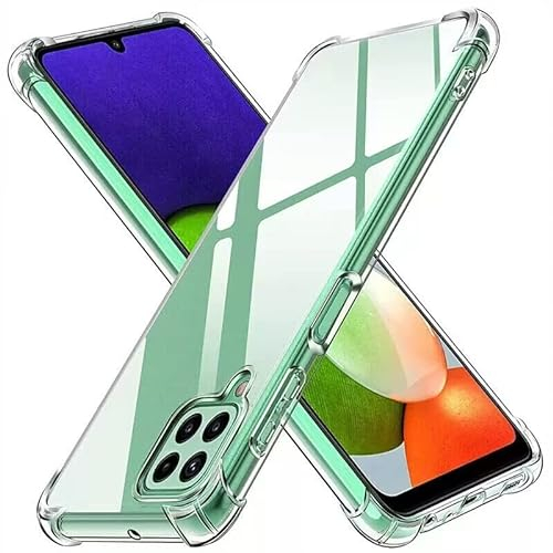 Hually Clear Case for Samsung Galaxy A12 5G, Anti-Scratch Shockproof Flexible TPU Protective Cell Phone Cover for Galaxy A12 5G with Advanced Airbag Drop Protection – (Transparent, 6.5 Inches)