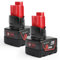 2PACK-QUPERR 12V 9.0Ah Battery Compatible with Milwaukee M12 XC Cordless Tools M12FCOT-0 M12JS-0 C12MT-0 C12RT-0 C12HZ-0 M12SL-0 M12TLED-0 C12PN-0 M12CD-202C M12SI-0 M12bsd-0
