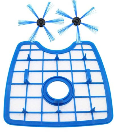 3pcs Vacuum Cleaner 1pcs Filter Screen+2pcs Round Brush Compatible With Philips Robot FC8820 FC8810 FC8066 Sweeping Robot Accessories